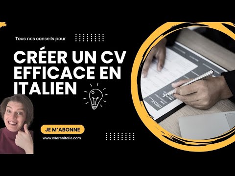 Créer un CV efficace en italien